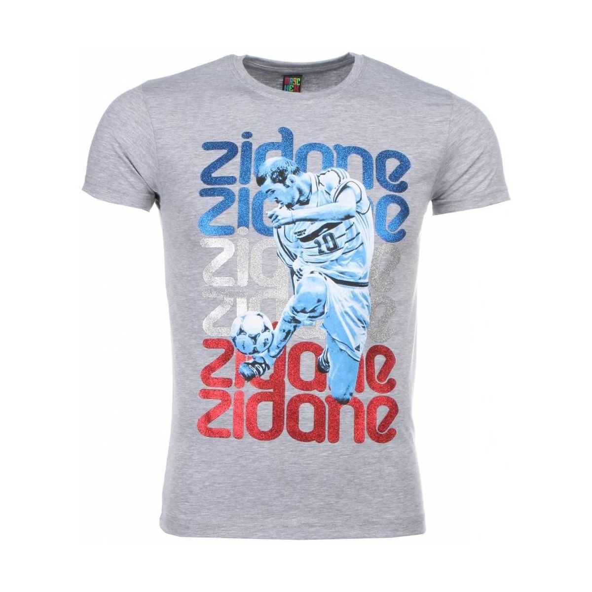 textil Hombre Camisetas manga corta Local Fanatic Zidane Print Gris