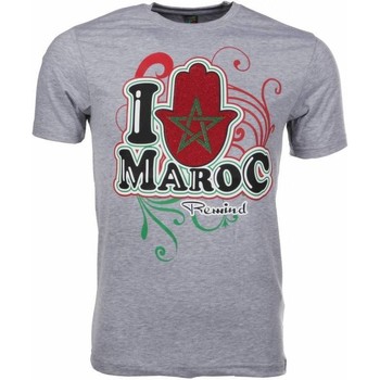 textil Hombre Camisetas manga corta Local Fanatic I Love Maroc Gris