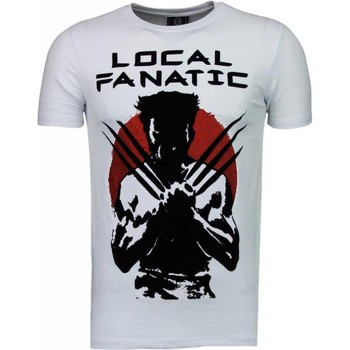 textil Hombre Camisetas manga corta Local Fanatic Wolverine Flockprint Personalizadas Blanco