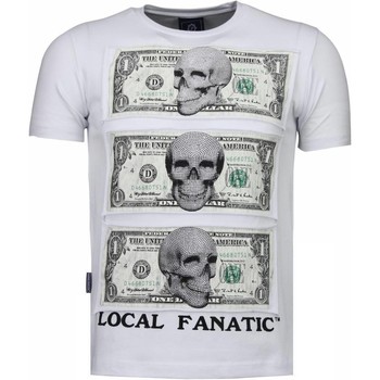 textil Hombre Camisetas manga corta Local Fanatic Beter Have My Money Rhinestone Blanco