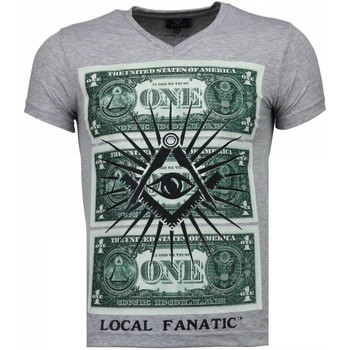 textil Hombre Camisetas manga corta Local Fanatic One Dollar Eye Personalizadas Gris