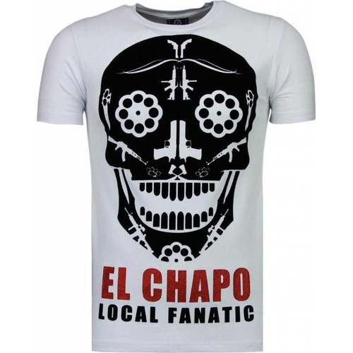 textil Hombre Camisetas manga corta Local Fanatic El Chapo Flockprint Personalizadas Blanco