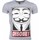 textil Hombre Camisetas manga corta Local Fanatic Anonymous Disobey Print Gris