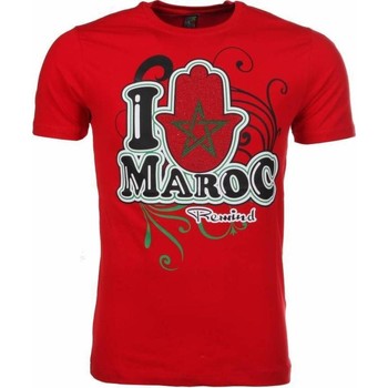 textil Hombre Camisetas manga corta Local Fanatic I Love Maroc Rojo