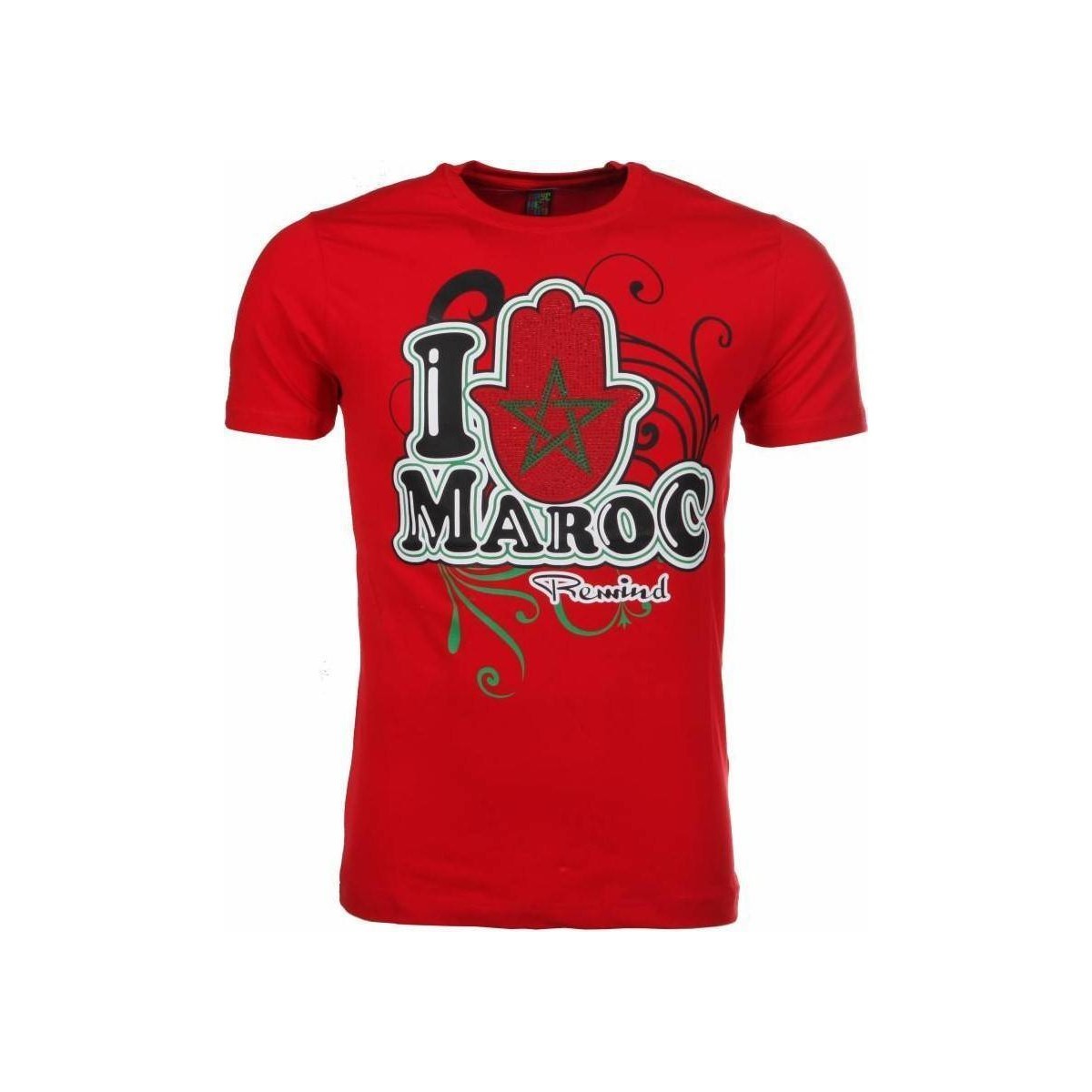 textil Hombre Camisetas manga corta Local Fanatic I Love Maroc Rojo