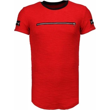 textil Hombre Camisetas manga corta Justing Exclusive Zipped Chest Rojo