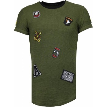 textil Hombre Camisetas manga corta Justing Exclusive Military Patches Verde