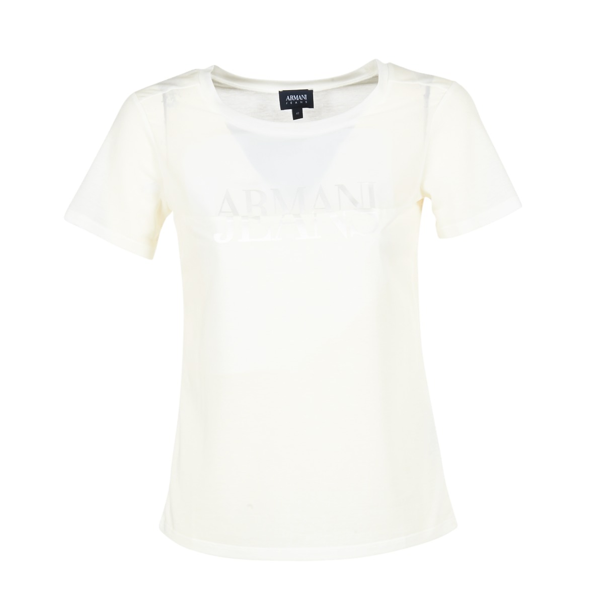 textil Mujer Camisetas manga corta Armani jeans KAJOLA Blanco