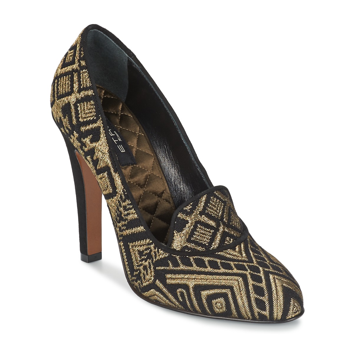 Zapatos Mujer Zapatos de tacón Etro 3055 Negro / Dorado