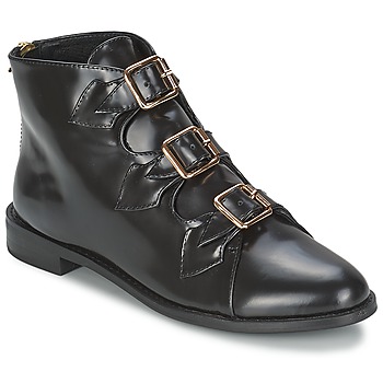 Zapatos Mujer Botines F-Troupe Triple Buckle Boot Negro