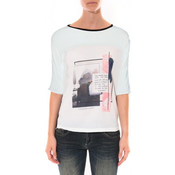 textil Mujer Tops y Camisetas Coquelicot Tee shirt   Blanc 16409 Blanco