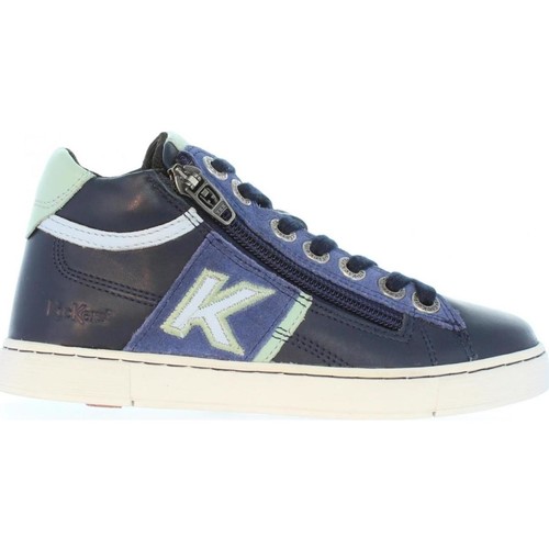 Zapatos Niños Botas de caña baja Kickers 464283-30 POOLOVER Azul