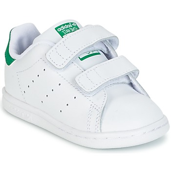 Zapatos Niños Zapatillas bajas adidas Originals STAN SMITH CF C Blanco / Verde