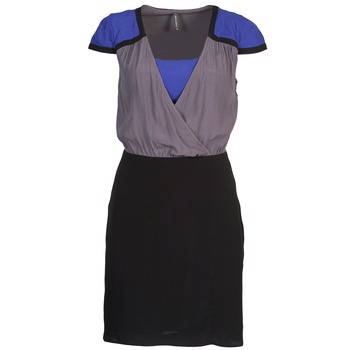 textil Mujer Vestidos cortos Naf Naf LYFAN Negro / Gris / Azul