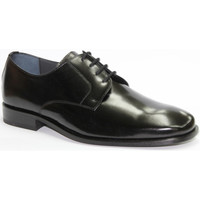 Zapatos Hombre Derbie Made In Spain 1940 Zapato cordones vestir liso negro