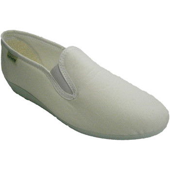 Zapatos Mujer Pantuflas Muro Zapatilla clásica con cuña baja blanco