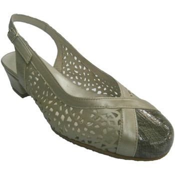 Zapatos Mujer Sandalias Roldán Zapatos punta cerrada talon abierto reji gris
