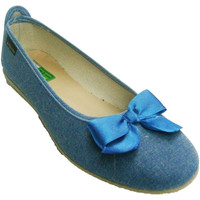Zapatos Mujer Pantuflas Made In Spain 1940 Manoletina con lazo azul
