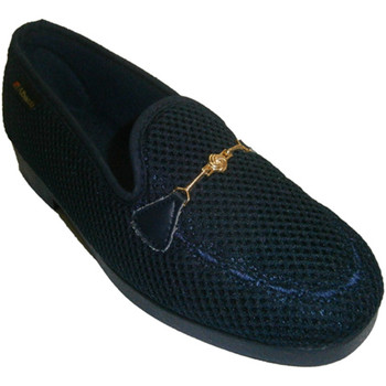 Zapatos Mujer Pantuflas Made In Spain 1940 Zapatillas cerradas de rejilla adorno ca azul