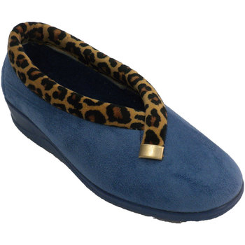 Zapatos Mujer Pantuflas Nevada Zapatilla cerrada con borde de otro tono azul