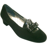 Zapatos Mujer Mocasín Roldán Zapato mujer de ante combinado con solap negro
