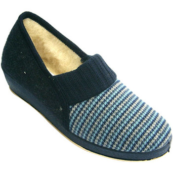 Zapatos Mujer Pantuflas Made In Spain 1940 Zapatilla mujer pata de gallo con forro azul