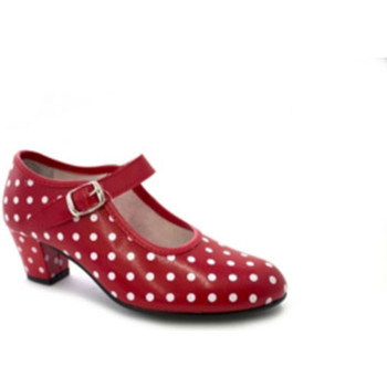 Zapatos Mujer Zapatos de tacón Danka Zapato baile sevillanas flamenco lunares rojo