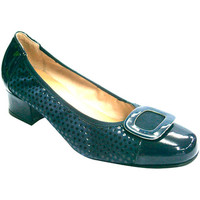Zapatos Mujer Zapatos de tacón Roldán Manoletinas combinada charol y nobuk azul