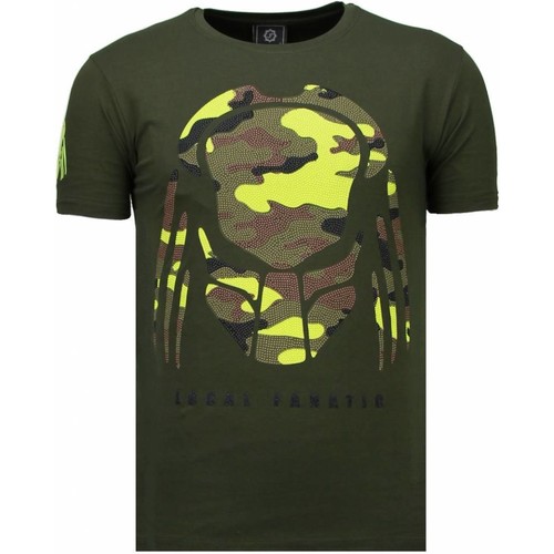 textil Hombre Camisetas manga corta Local Fanatic Predator Rhinestone Personalizadas Verde