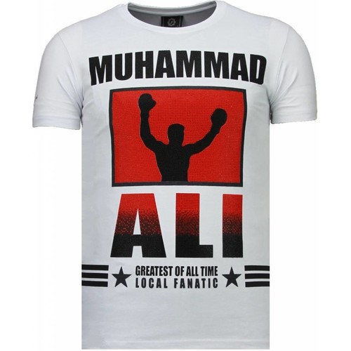 textil Hombre Camisetas manga corta Local Fanatic Muhammad Ali Rhinestone Blanco