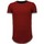 textil Hombre Camisetas manga corta Justing D Encrypted Cremallera Longfit Rojo