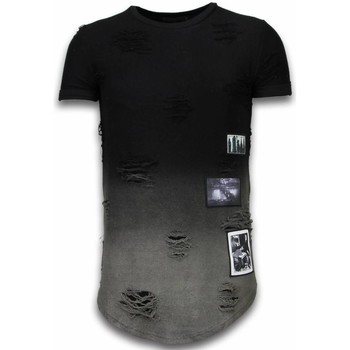 textil Hombre Camisetas manga corta Justing Pictured Flare Effect De Dos Es Negro