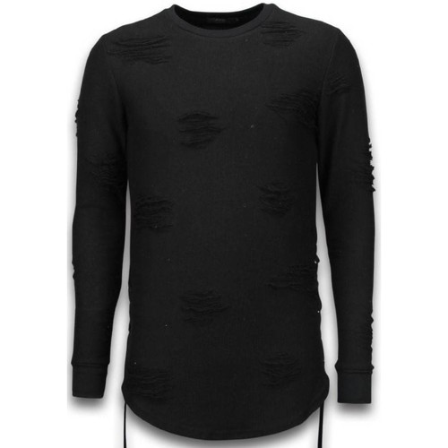 textil Hombre Sudaderas Justing Destroyed Look Lazada Lateral Negro