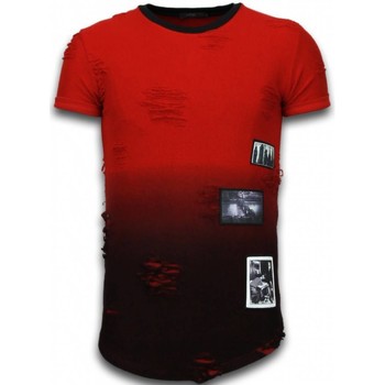 textil Hombre Camisetas manga corta Justing Pictured Flare Effect De Dos Es Rojo