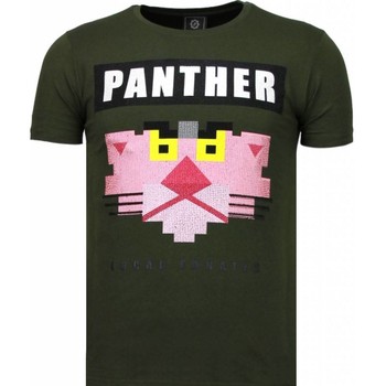 textil Hombre Camisetas manga corta Local Fanatic Panther For A Cougar Rhinestone Verde