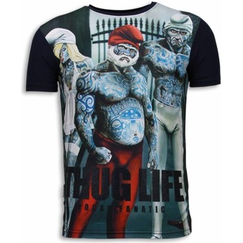 textil Hombre Camisetas manga corta Local Fanatic Thug Life Digital Rhinestone Azul