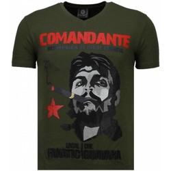 textil Hombre Camisetas manga corta Local Fanatic Che Guevara Comandante Rhinestone Verde