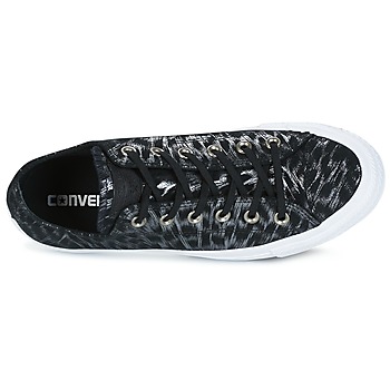 Converse CHUCK TAYLOR ALL STAR SHIMMER SUEDE OX BLACK/BLACK/WHITE Negro / Blanco