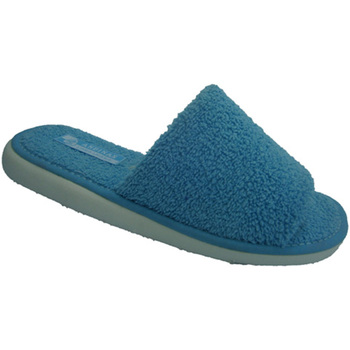 Zapatos Mujer Pantuflas Andinas Chancla toalla de puntera abierta toalla azul