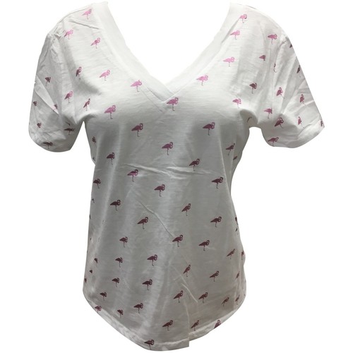 textil Mujer Camisetas manga corta Dress Code Tee Shirt Zinka Blanc Signe Rose KT107 Blanco