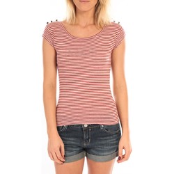 textil Mujer Camisetas manga corta LuluCastagnette T-Shirt Jeny Rayé Rouge Rojo