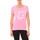 textil Mujer Camisetas manga corta LuluCastagnette T-shirt Happy Rose Rosa