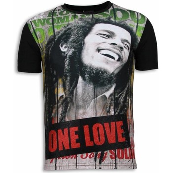 textil Hombre Camisetas manga corta Local Fanatic Bob Marley One Love Digital Negro