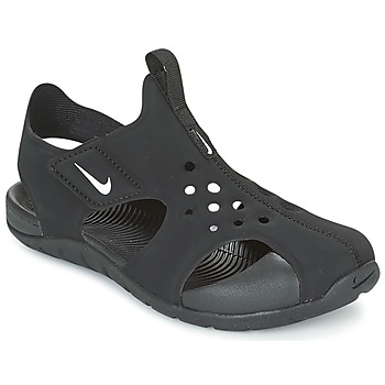 Zapatos Niños Chanclas Nike SUNRAY PROTECT 2 CADET Negro / Blanco