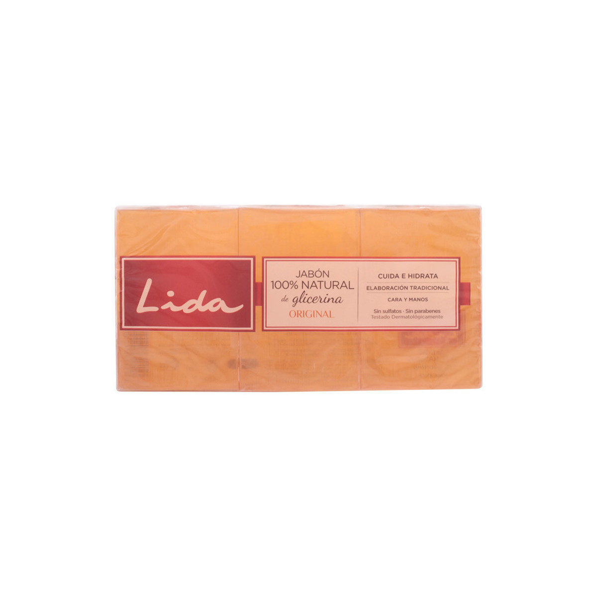 Belleza Productos baño Lida Jabon 100% Natural Glicerina Original Lote 3 X 125 Gr 