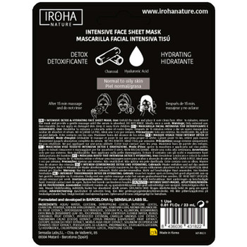 Iroha Nature Detox Charcoal Black Tissue Facial Mask 1use 