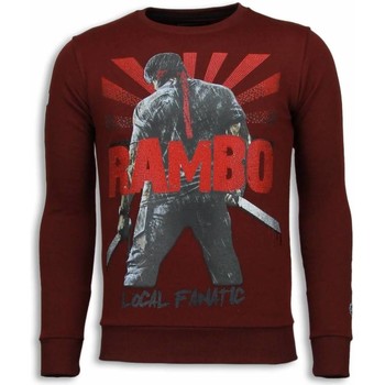 textil Hombre Sudaderas Local Fanatic Rambo Rhinestone Hombre Rojo