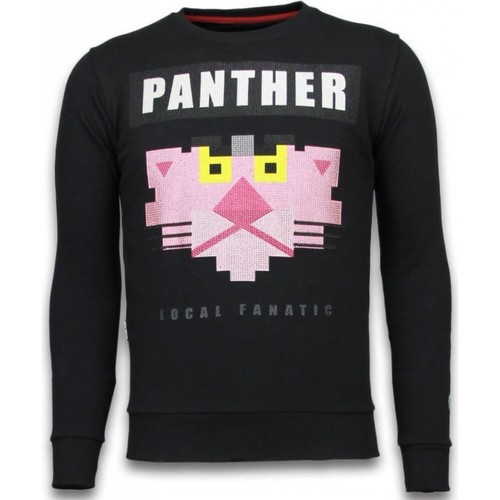 textil Hombre Sudaderas Local Fanatic Panther Rhinestone Negro
