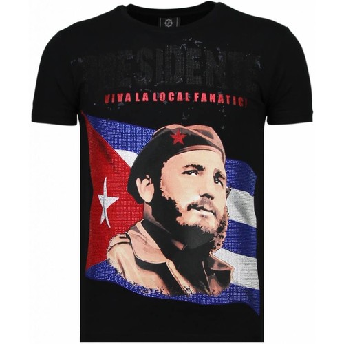 textil Hombre Camisetas manga corta Local Fanatic Che Guevara Comandante Rhinestone Negro