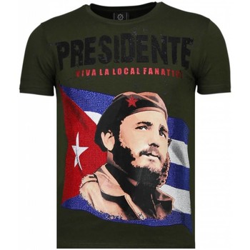 textil Hombre Camisetas manga corta Local Fanatic Che Guevara Comandante Rhinestone Verde